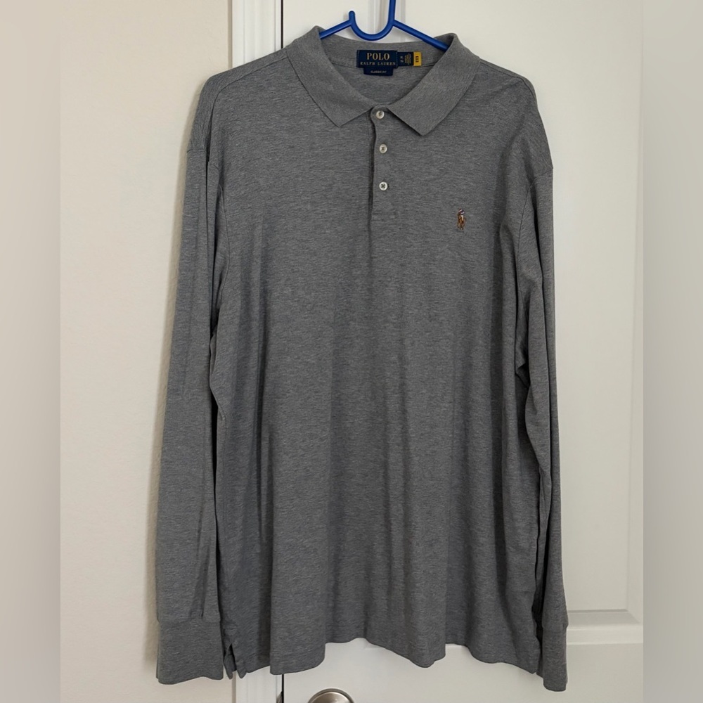Polo by Ralph Lauren Men's Gray Long Sleeve Shirt